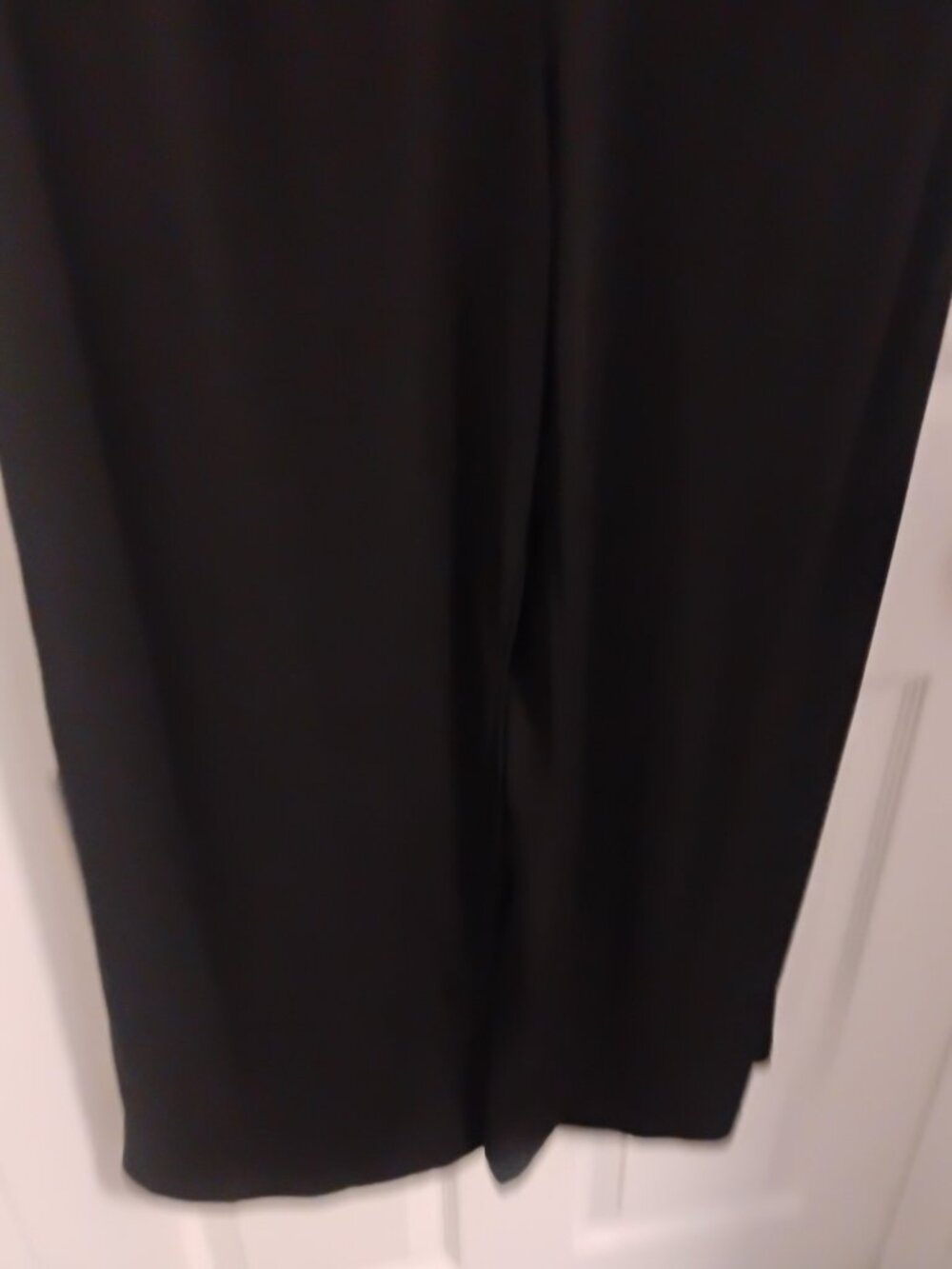 Torrid Women's Black ITY Long Sleeved Rouched Wide Leg Jumpsuit Size 0 L/12 - Picture 6 of 15